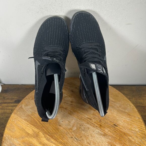 Nike Air VaporMax Flyknit 3 Triple Black Shoes Women's Size 8 AJ6910-002 - Picture 6 of 8